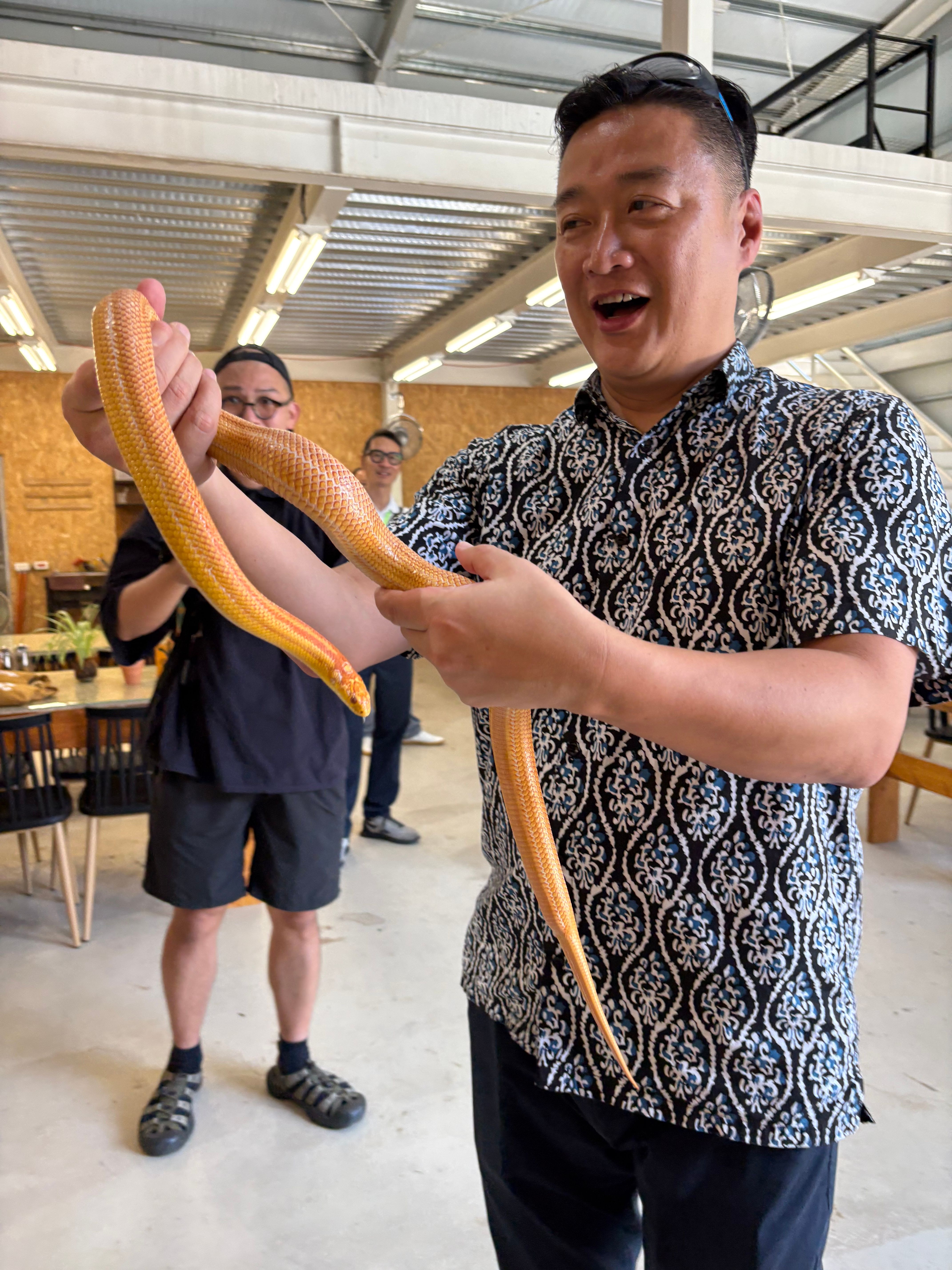 18.有大膽旅客在玩蛇。.JPG