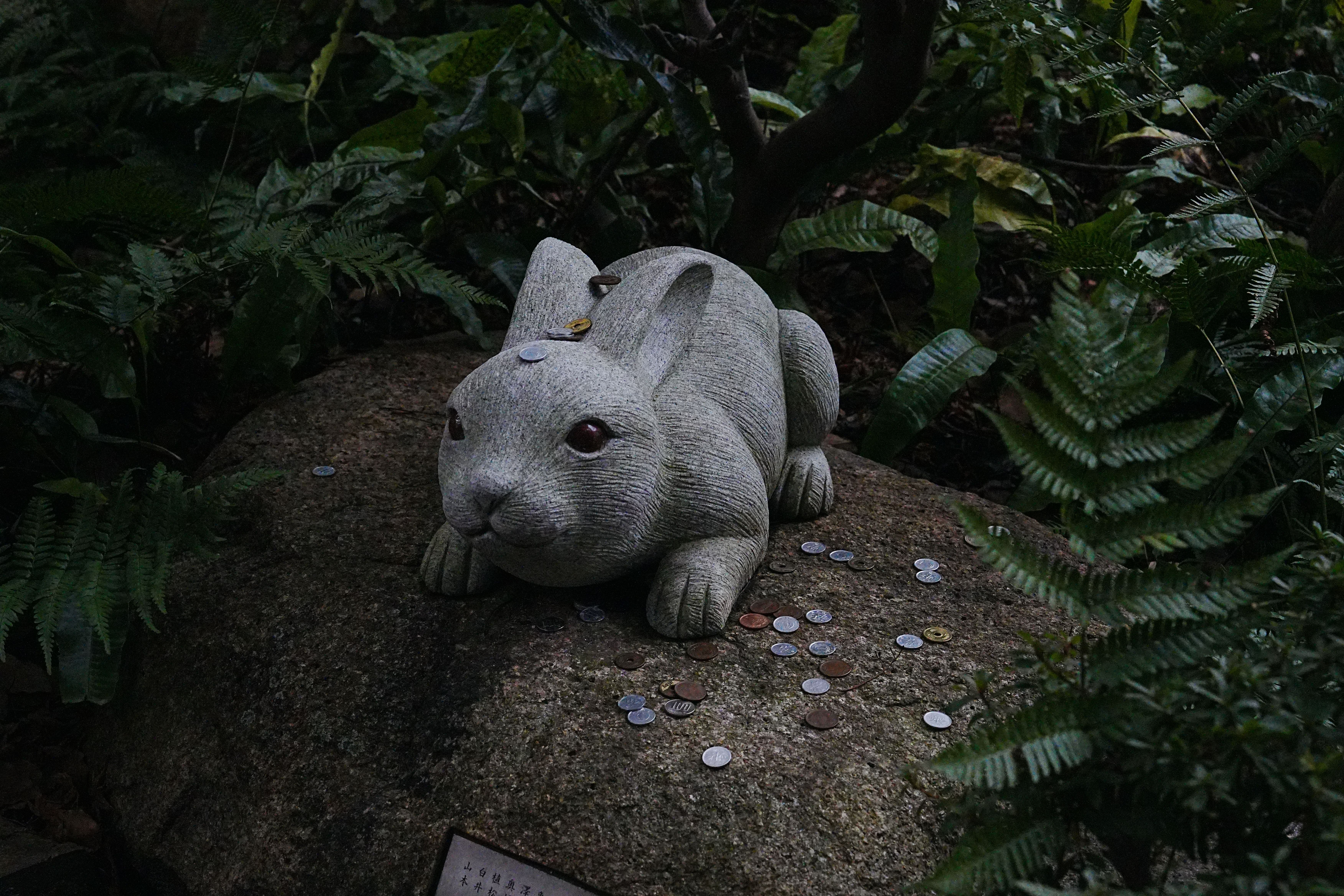 DSC03292 神社裡處處可見兔子雕像。.JPG