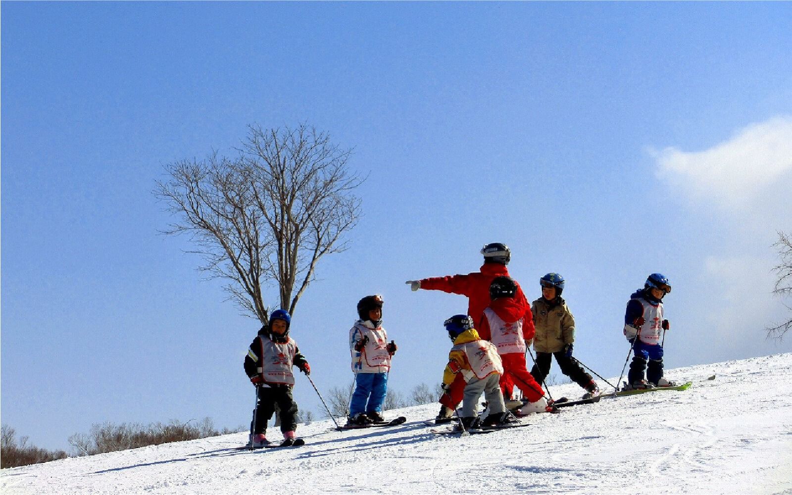 小學生在天狗山滑雪場初嚐滑雪滋味。(官網相片).jpg